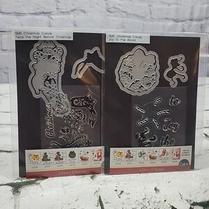 Christmas Cling Stamps Lot Of 2 Packages Joy To The‎ World Holiday Crafts